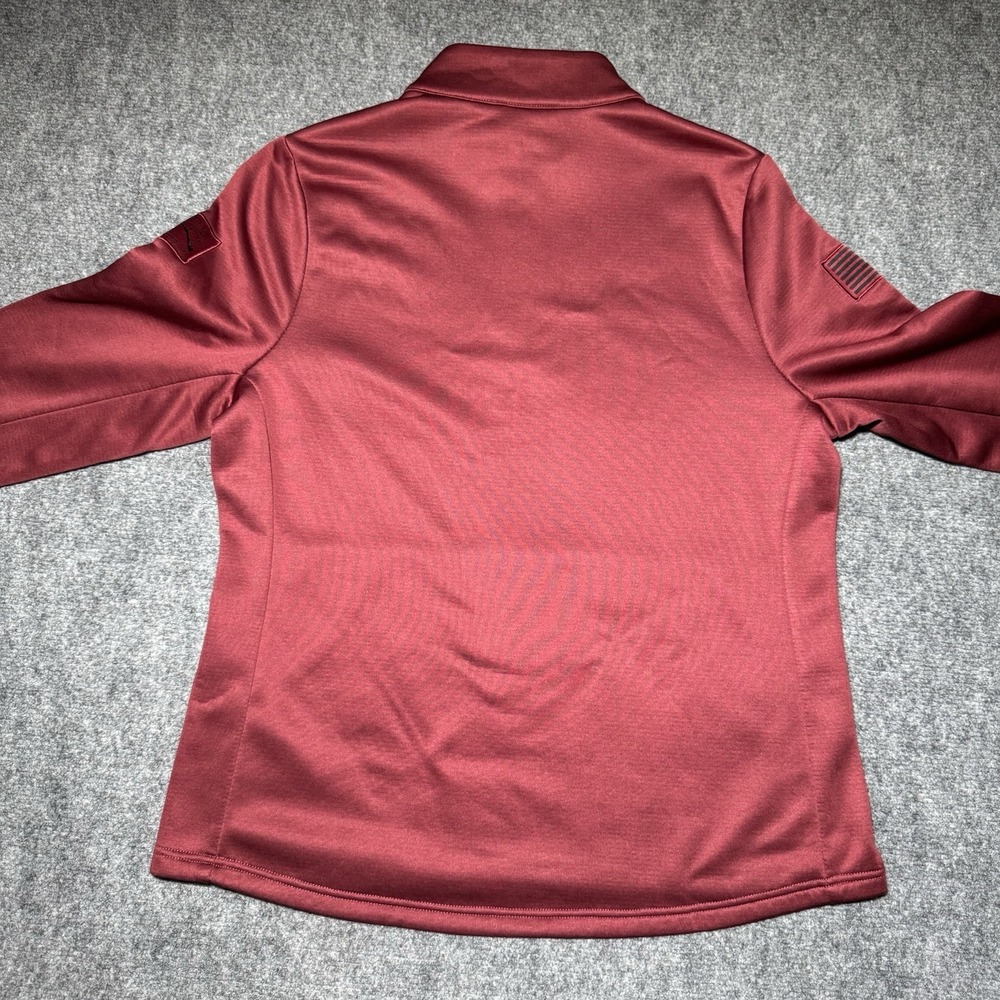 GRUNT STYLE Quarter Front Zip Sweat Wicking Size L Long Sleeve Waffle Top - Picture 10 of 12